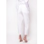 PINKO pantaloni in popeline con pences POZZUOLI WHITE