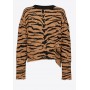 PINKO pullover NINFEO 2 stampa tigre CAMMELLO/NERO