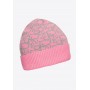 PINKO cappello cuffia FRAPPATO 1 cachemire jacquard ROSA/GRIGIO