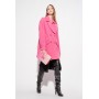 PINKO cappotto COLOMBE caban in panno lavato FUCHSIA