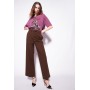 PINKO pantaloni PEI ampi stretch MARRONE