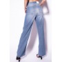 PINKO denim WILMA WIDE LEG. fluido a vita alta BLU CHIARO