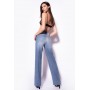 PINKO denim WILMA WIDE LEG. fluido a vita alta BLU CHIARO