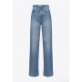 PINKO denim WILMA WIDE LEG. fluido a vita alta BLU CHIARO