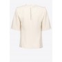 PINKO blusa BAFFUTO mezze maniche jacquard AVORIO