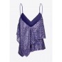 PINKO top TOSATO paillettes riga PURPLE