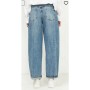 SOUVENIR pantalone denim strass a rombi