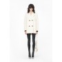 PINKO cappotto caban EXPORT in panno BIANCO