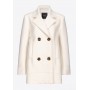 PINKO cappotto caban EXPORT in panno BIANCO