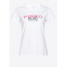 PINKO t-shirt BUSSOLOTTO Cities WHITE