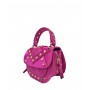 LA CARRIE mini borsa Thunder con borchie FUXIA