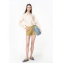 PINKO shorts CERESIO in bull di cotone GREEN