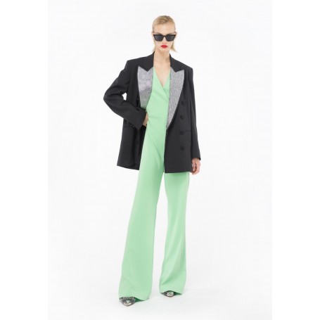 PINKO tuta EXTRADRY con scollo all'americana GREEN