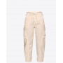 PINKO pantaloni MEZZANO cargo fluidi BEIGE