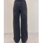 VICOLO pantalone jeans DALIA con punti luce NERO