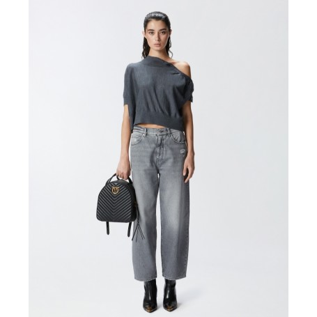 PINKO jeans egg-fit ESTELLE color GRIGIO CHIARO