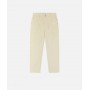 PINKO pantaloni CLOE chino in velluto millerighe WHITE