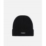 PINKO cappello LAMBKIN in lana a costine con logo NERO