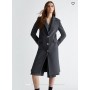 LIUJO cappotto in panno misto lana slim GRIGIO