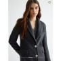 LIUJO cappotto in panno misto lana slim GRIGIO