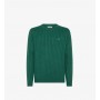 SUN68 maglia in lana e cashmere a trecce VERDE SCURO