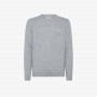 SUN68 maglia in lana e cashmere a trecce GRIGIO MEDIO