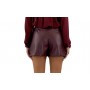 DIXIE shorts in ecopelle BORDEAUX