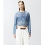 PINKO giacca corta DURBAN in denim con taschini e bottoni