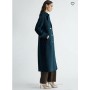 LIUJO cappotto trench misto lana VERDE BOTTIGLIA