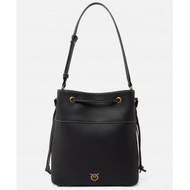 PINKO secchiello classic in pelle NERO