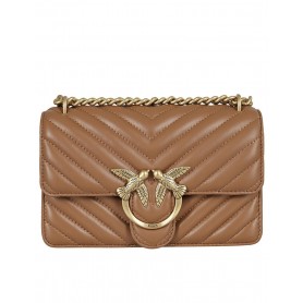 PINKO Mini Love Bag One Chevron BROWN