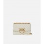 PINKO Mini Love Bag One Chevron WHITE